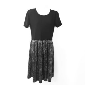 LuLaRoe Fit and Flare Metallic Dress